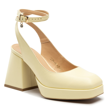 Sandały R.Polański 1491 - Light Yellow Polina 253 Lico