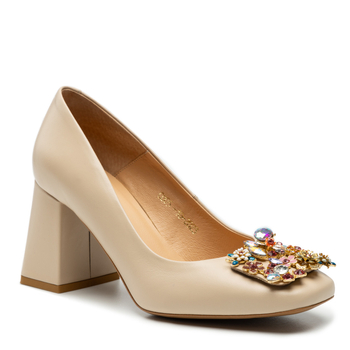 Czółenka R.Polański 1624 - Beżowy Lico