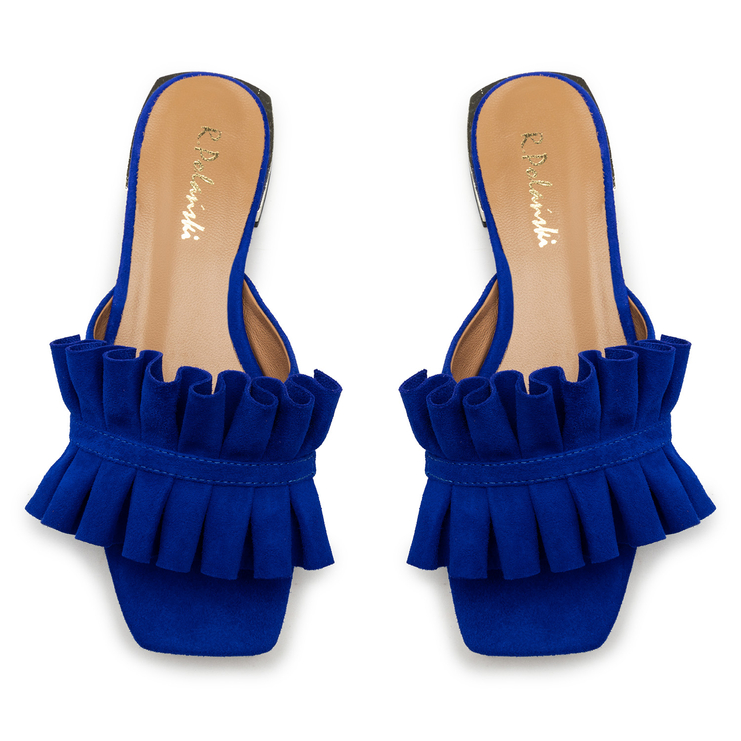 Klapki R.Polański 1282 - Chaber Zamsz