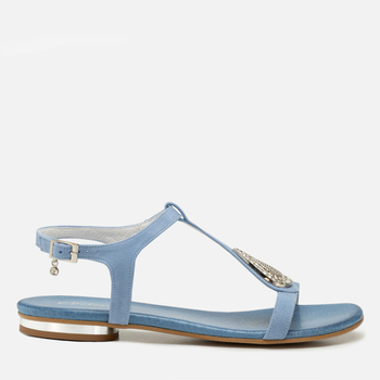 Sandały R.Polański 1023 - Niebieski Zamsz