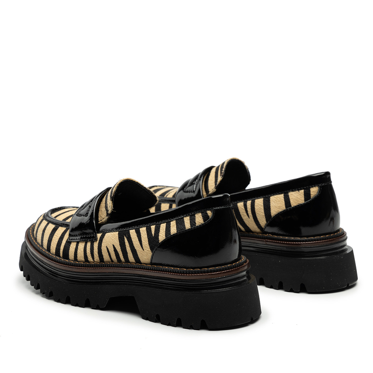 Półbuty R.Polański 2008 - Czarny Lakier/Zebra