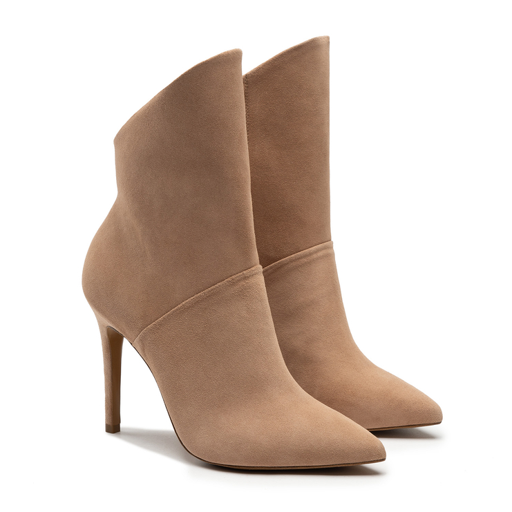 Botki R.Polański 1617 - Beżowy Zamsz