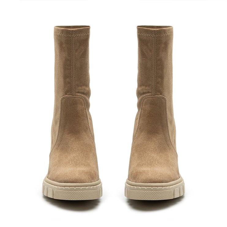 Botki R.Polański 1702 - Beżowy Zamsz