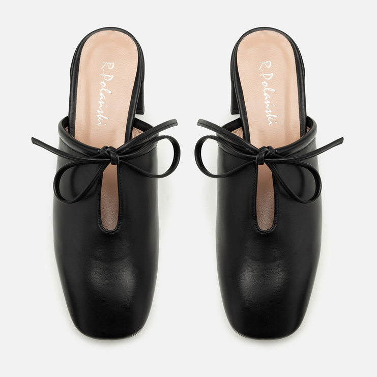 Klapki R.Polański 2132 - Czarny Lico