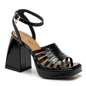 Sandały R.Polański 1457 - Czarny Lakier