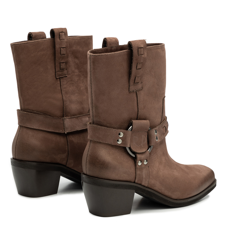 Botki R.Polański 1920 - Brązowy 2060 Nubuk