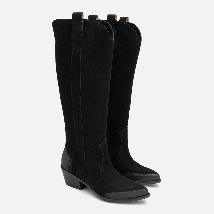 Kozaki R.Polański 2032 - Czarny Zamsz