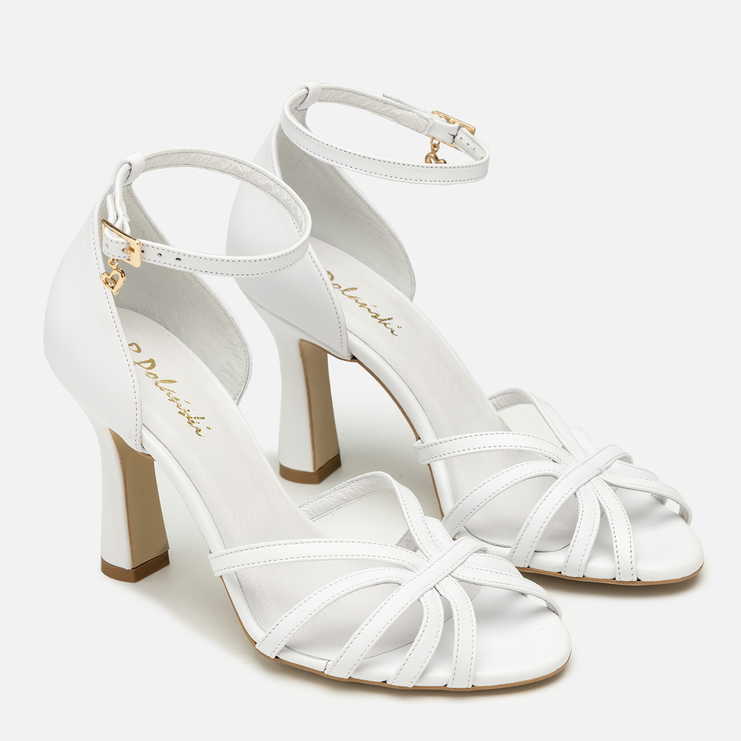 Sandały R.Polański 1812 - Biały Lico