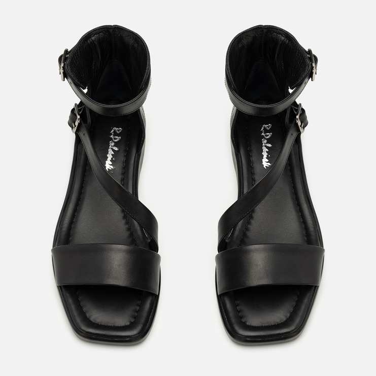 Sandały R.Polański 2185 - Czarny Lico