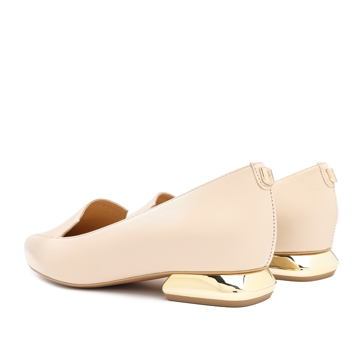 Mokasyny 989 - Beżowy Lico