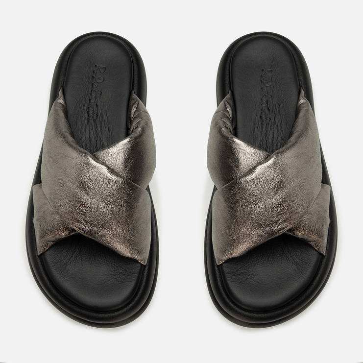 Klapki R.Polański 2198 - Grafitowy