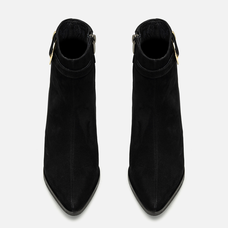 Botki R.Polański 2228 - Czarny Zamsz