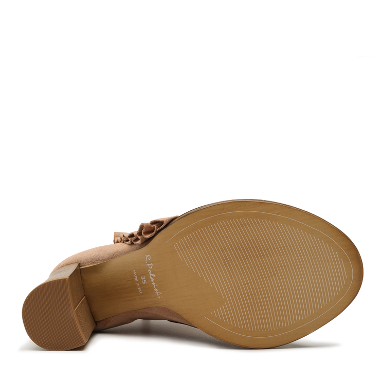 Botki R.Polański 1413 - Beżowy Zamsz