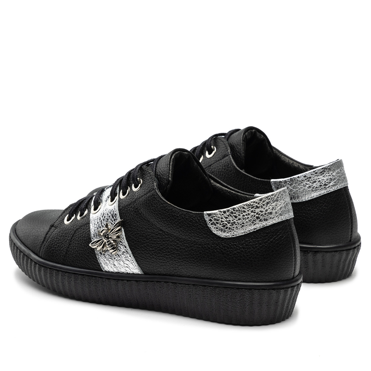 Sneakersy R.Polański 961 - Czarny Lico/Srebrny