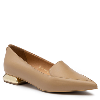 Mokasyny 989 - Camel Lico