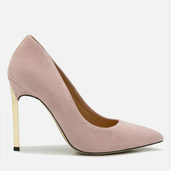 Szpilki 1044 - Różowy Zamsz