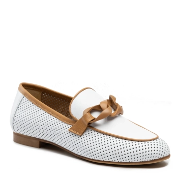 Mokasyny R.Polański 1604 - Biały Lico