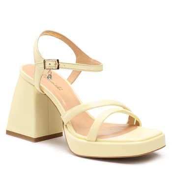 Sandały R.Polański 1458 - Light Yellow Polina 253 Lico