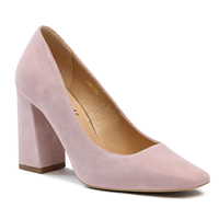 Czółenka 1186 - Różowy Zamsz