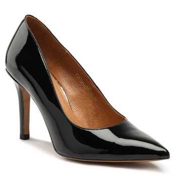 Szpilki R.Polański 1042 - Czarny Lakier