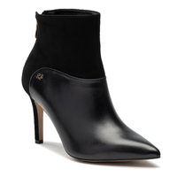 Botki R.Polański 1194 - Czarny Lico/Czarny Zamsz