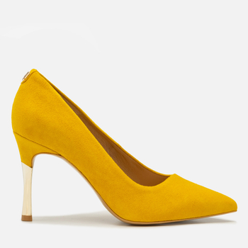 Czółenka 982 - Żółty Zamsz