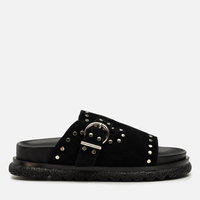 Klapki R.Polański 2160 - Czarny Zamsz