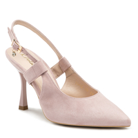 Sandały R.Polański 1442 - Różowy Zamsz