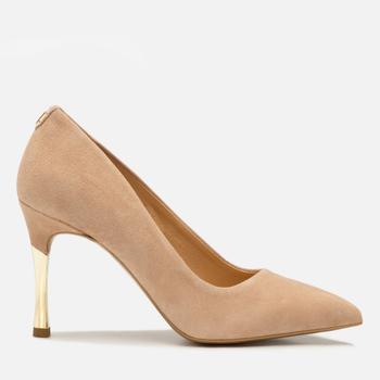 Czółenka 982 - Beżowy Zamsz