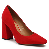 Czółenka 1186 - Czerwony Zamsz