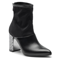 Botki R.Polański 906 - Czarny Lico/Czarny Zamsz