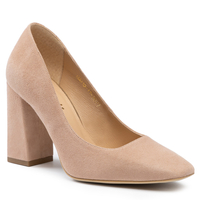 Czółenka 1186 - Beżowy Zamsz