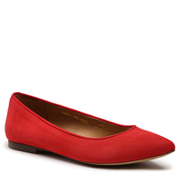 Baleriny 727 - Czerwony Zamsz