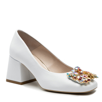 Czółenka R.Polański 1623 - Biały Polina Lico