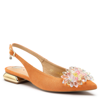 Sandały 1015 - Pomarańczowy Zamsz