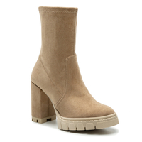 Botki R.Polański 1702 - Beżowy Zamsz