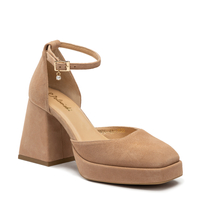 Sandały R.Polański 1454 - Beżowy Zamsz