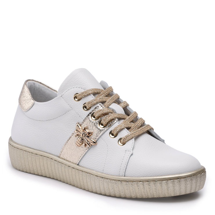 Sneakersy 961 - Biały Lico/Złoty